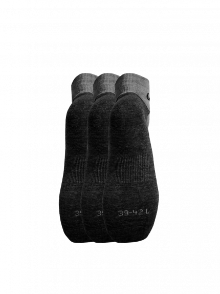 Chaussettes Barefoot Be Lenka - Crew - Merino Wool – Grey - 3 pack