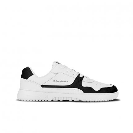 Barefoot tenisky Barebarics Zing - White & Black - Leather