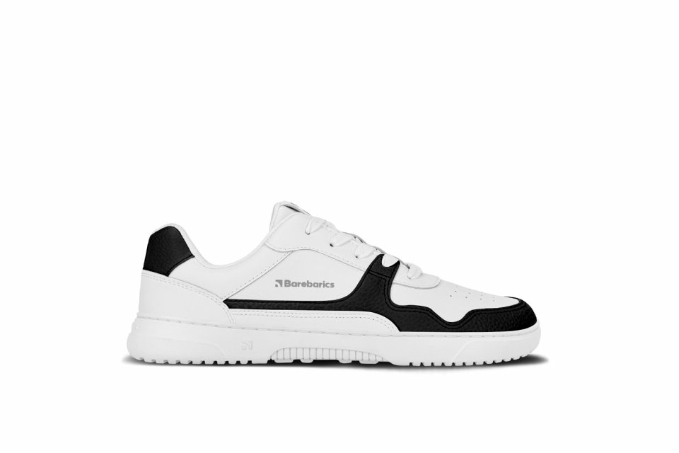 Barefoot Sneakers Barebarics Zing - White & Black - Leather