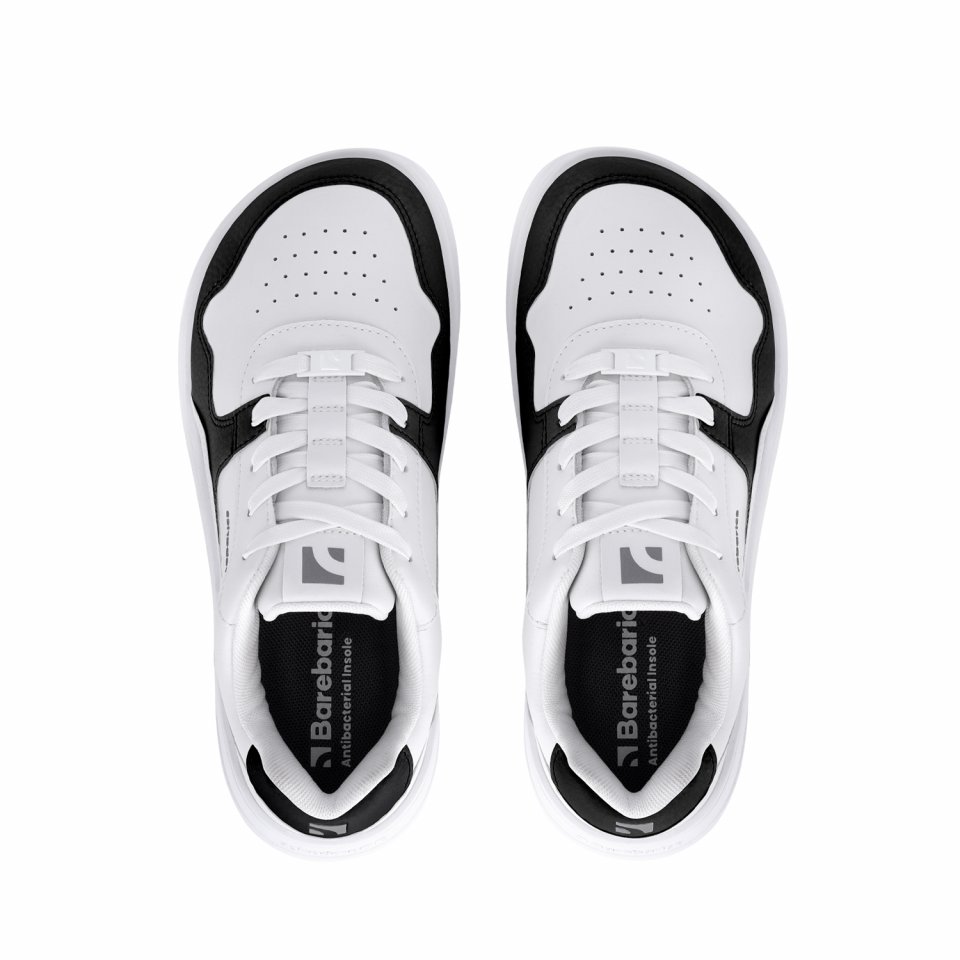 Barefoot Sneakers Barebarics Zing - White & Black - Leather