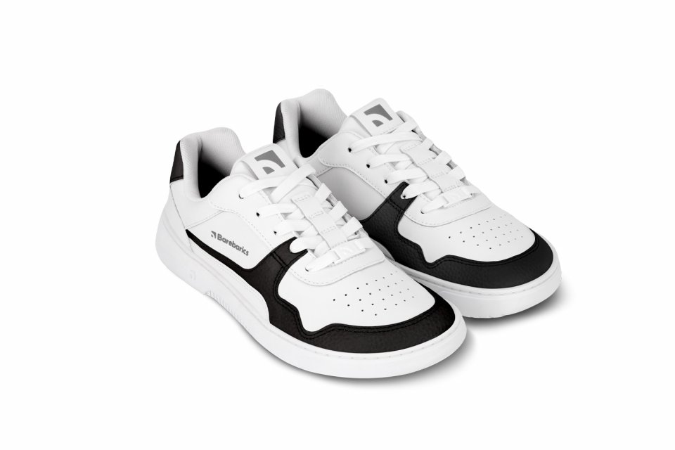 Barefoot Sneakers Barebarics Zing - White & Black - Leather