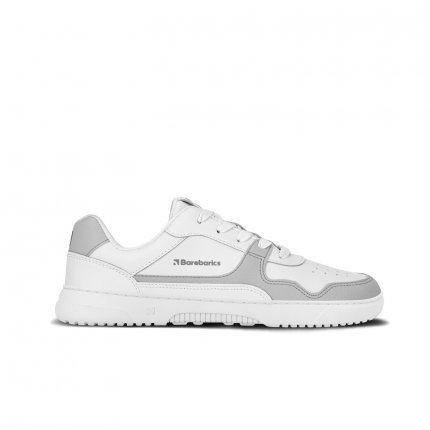 Barefoot tenisky Barebarics Zing - White & Light Grey - Leather