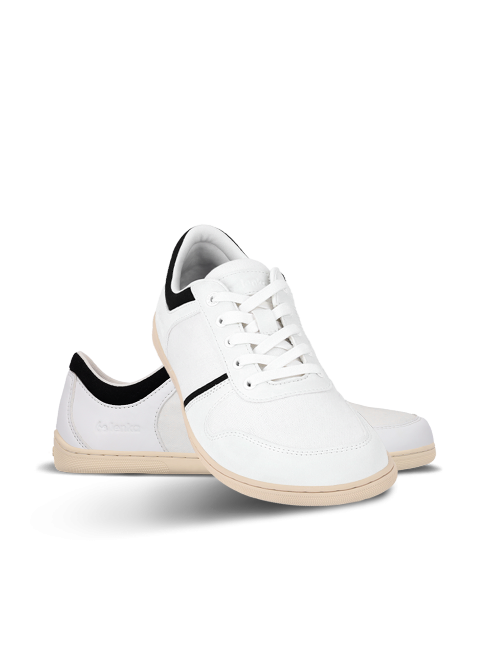 Barefoot Sneakers - Be Lenka Echo - White & Black Vegan