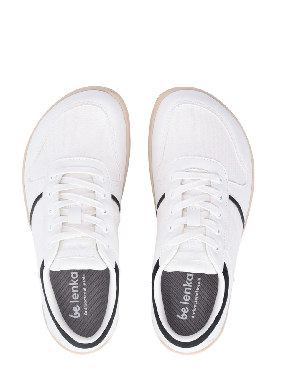 Barefoot Sneakers - Be Lenka Echo - White & Black Vegan