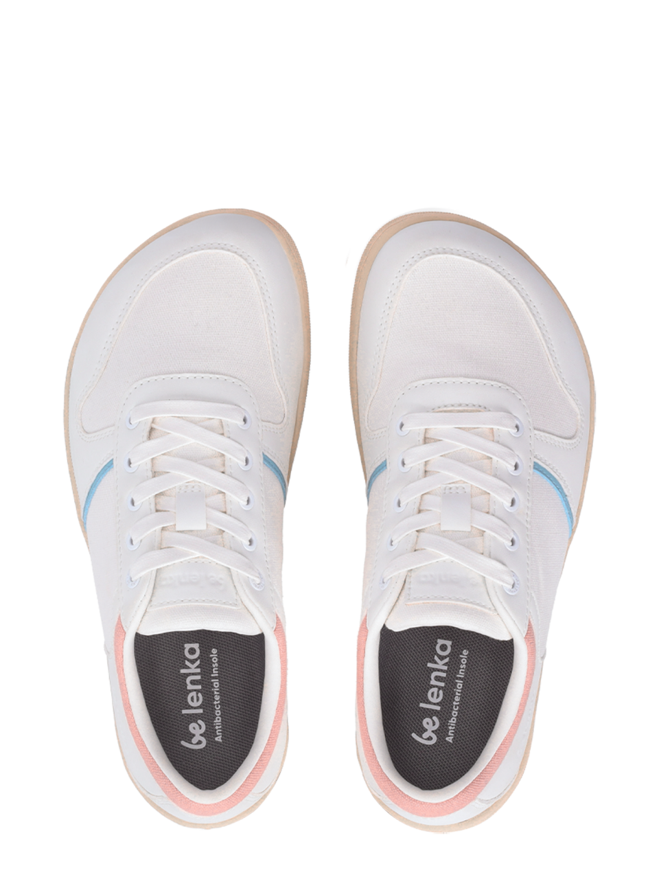 Barefoot Sneakers - Be Lenka Echo - White & Cotton Candy Vegan