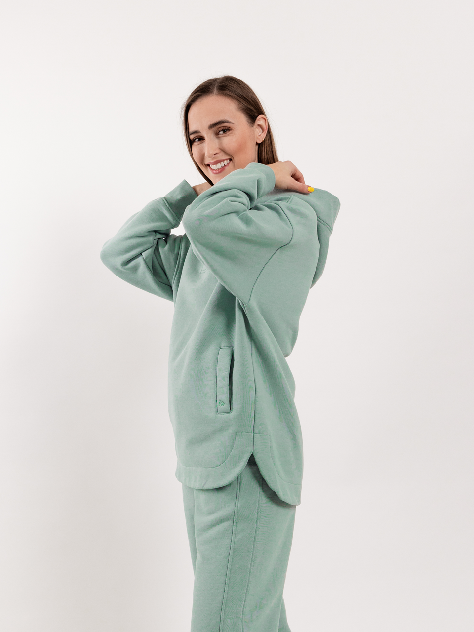 Damen-Hoodie mit Kapuze Be Lenka Essentials - Pistachio Green