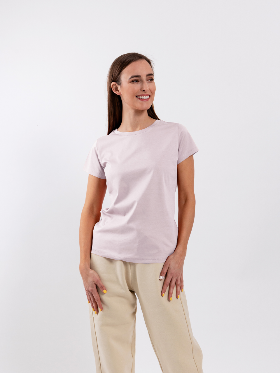 Maglietta da donna con girocollo Be Lenka Essentials - Powder Pink