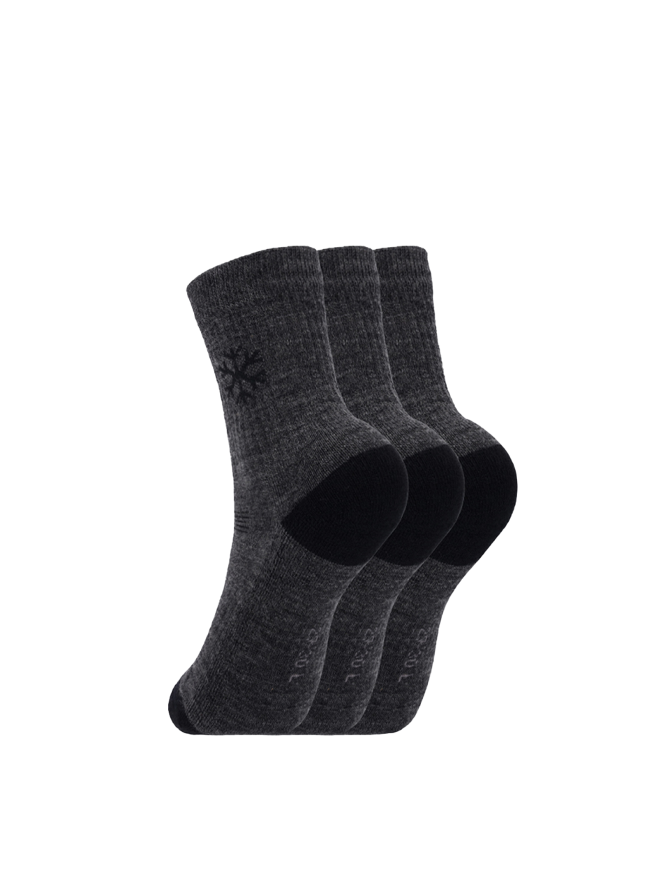 Barefoot calcetines de niños Be Lenka Kids - Crew - Merino Wool - Grey - 3 pack