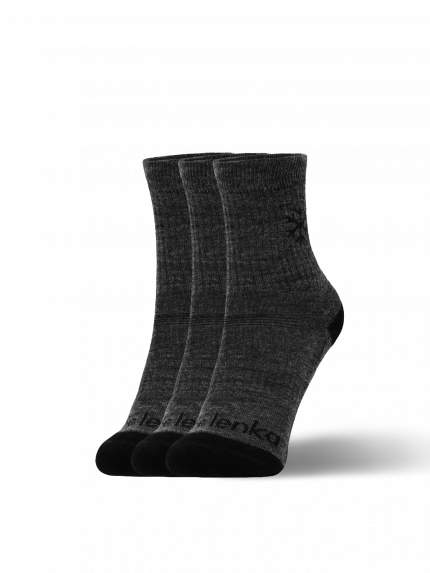 Kids barefoot Socks Be Lenka Kids - Crew - Merino Wool - Grey - 3 pack