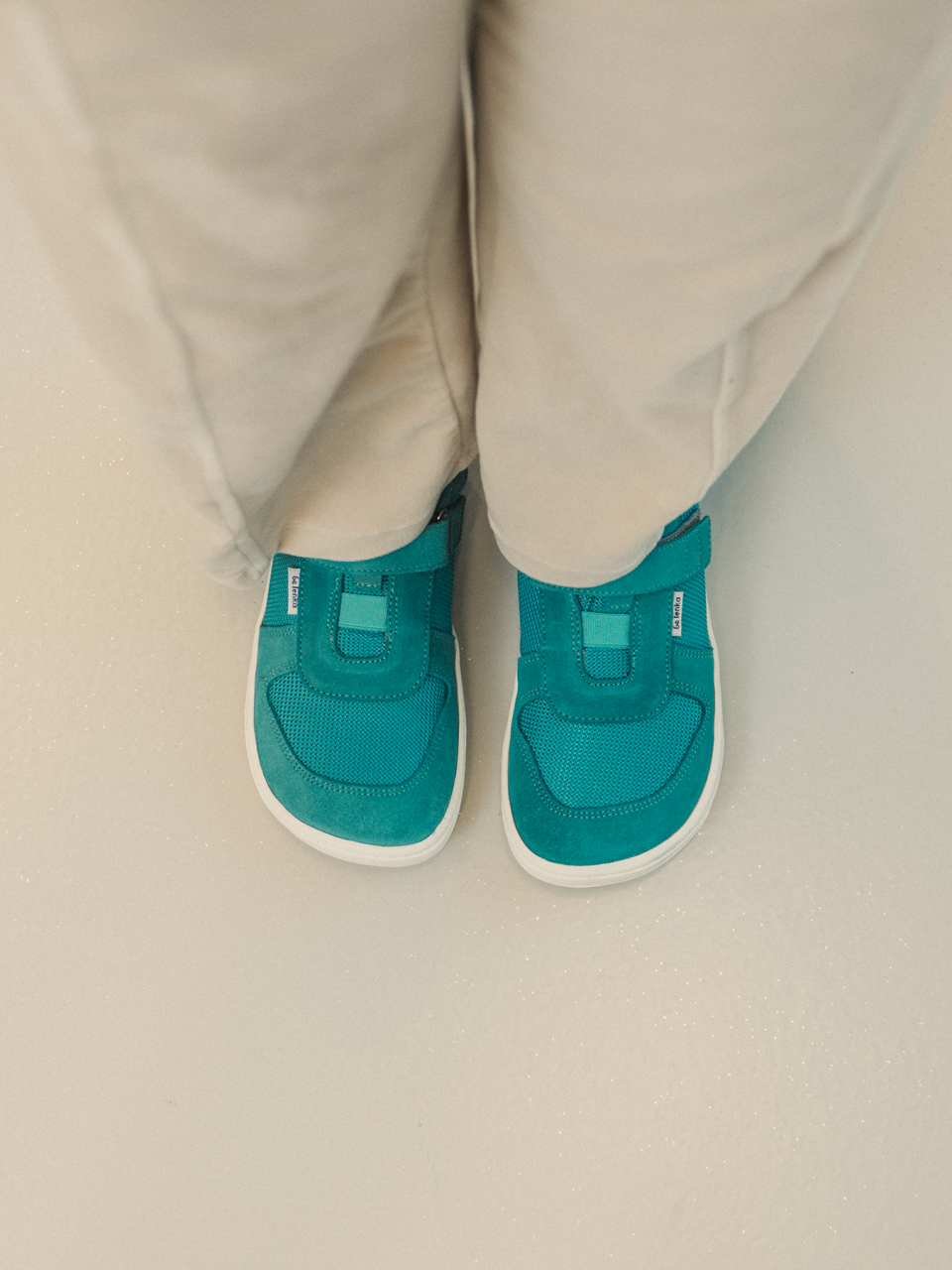 Be Lenka Kids barefoot sneakers Joy - Turquoise & White