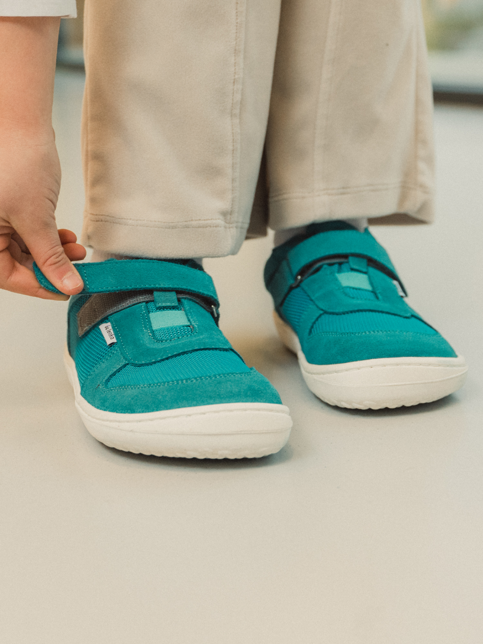 Be Lenka Kids barefoot sneakers Joy - Turquoise & White