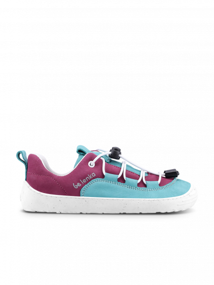 Be Lenka Kids barefoot sneakers - Xplorer - Light Teal & Plum