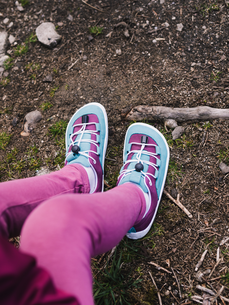 Be Lenka Kids barefoot sneakers - Xplorer - Light Teal & Plum