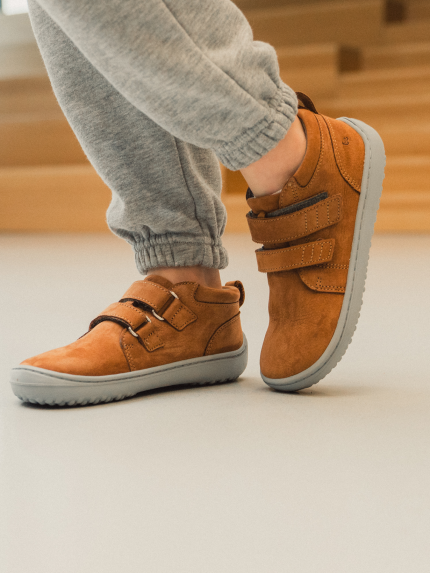 Zapatos barefoot de niños Be Lenka Play - Cognac