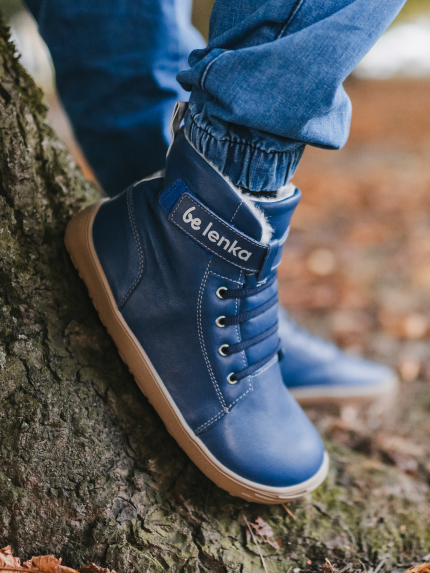 Chaussures l'hiver enfants barefoot Be Lenka Winter Kids - Ocean Blue