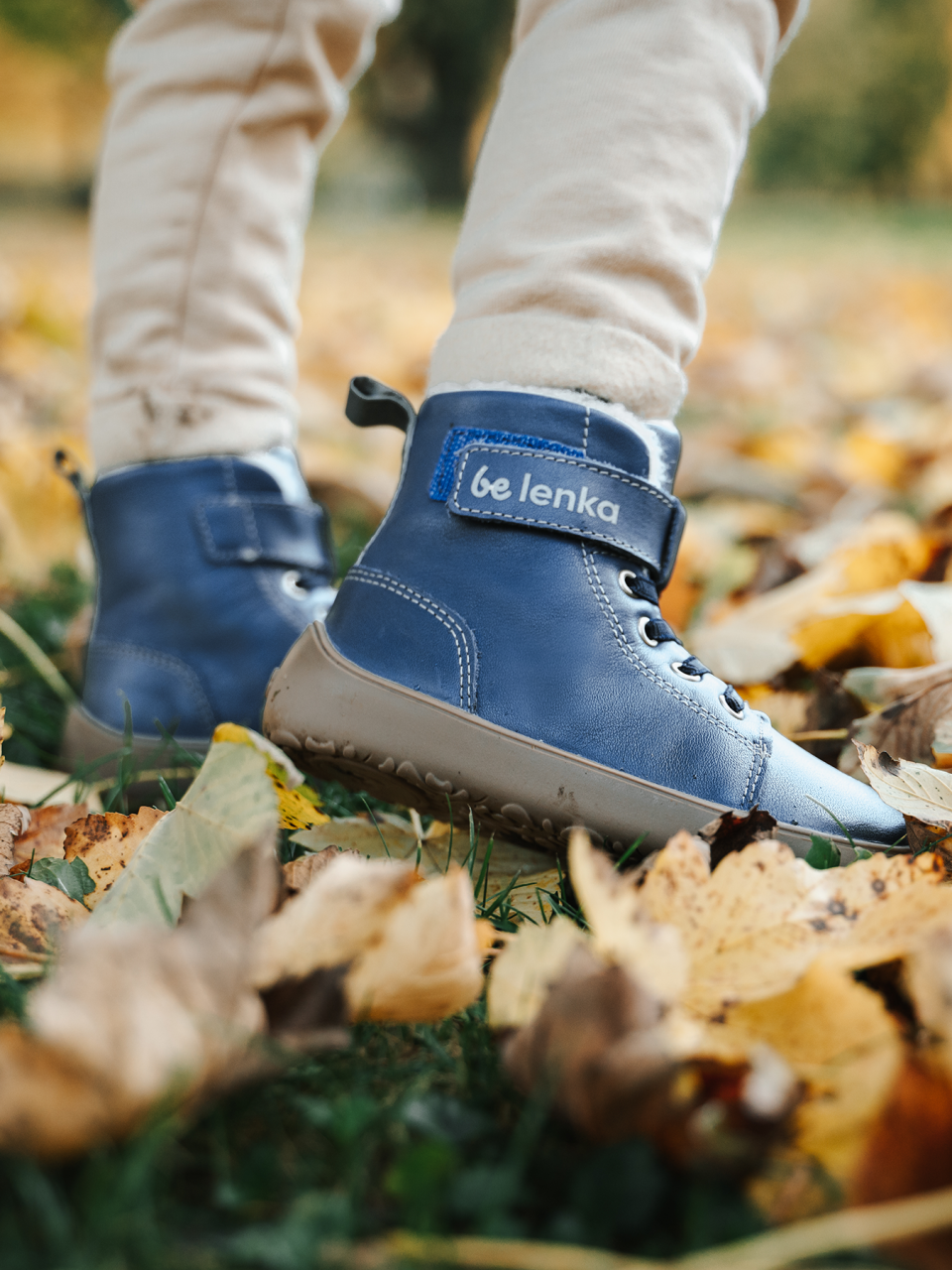 Gyerek téli barefoot cipők Be Lenka Winter Kids - Ocean Blue