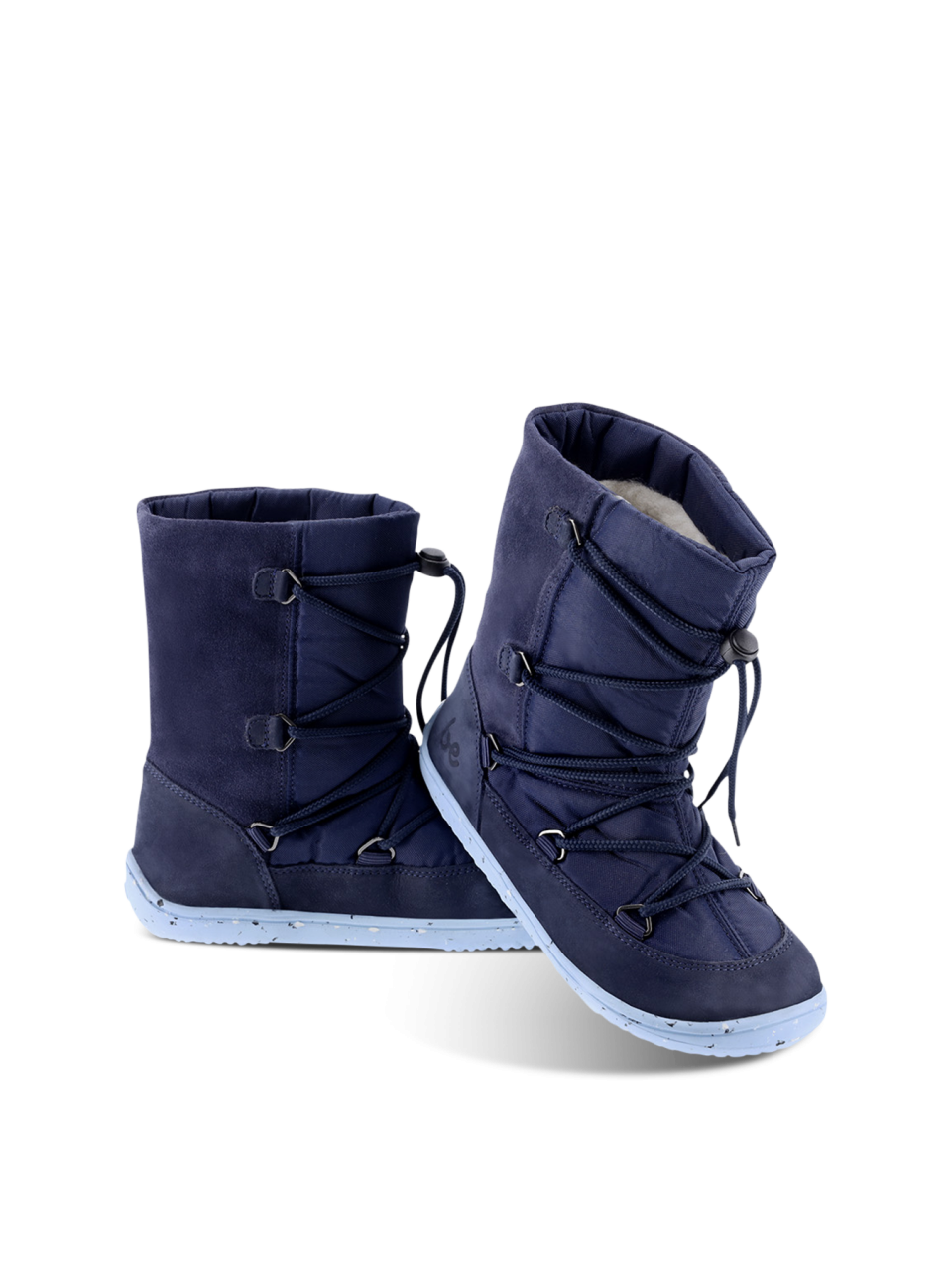 Dziecięce buty zimowe barefoot Be Lenka Snowfox Kids 2.0 - Dark & Light Blue