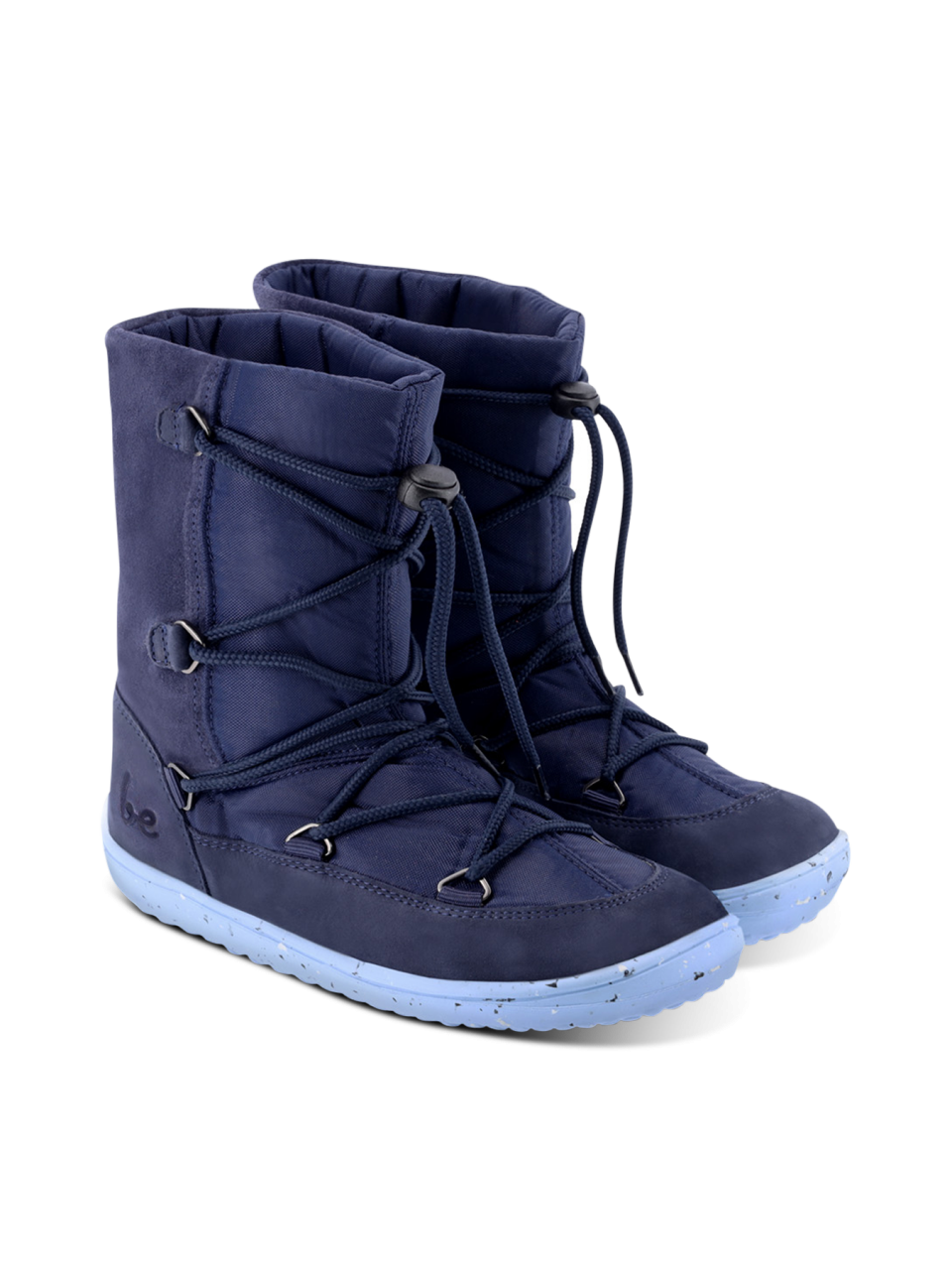 Dziecięce buty zimowe barefoot Be Lenka Snowfox Kids 2.0 - Dark & Light Blue