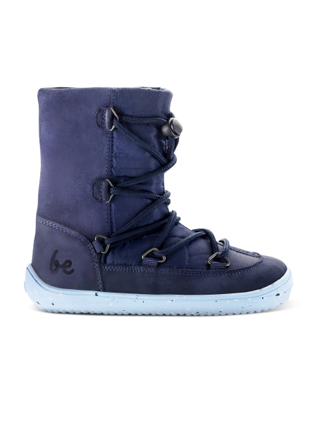 Detské zimné barefoot topánky Be Lenka Snowfox Kids 2.0 - Dark & Light Blue