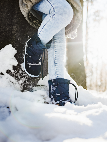 Zapatos de invierno para niño barefoot  Be Lenka Snowfox Kids 2.0 - Dark & Light Blue