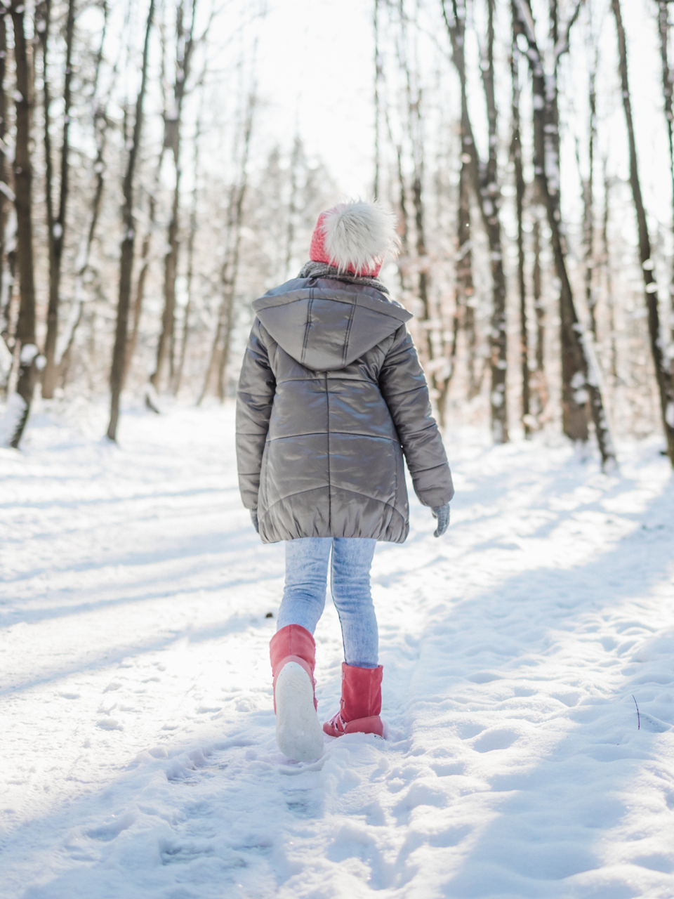 Zapatos de invierno para niño barefoot  Be Lenka Snowfox Kids 2.0 - Rose Pink