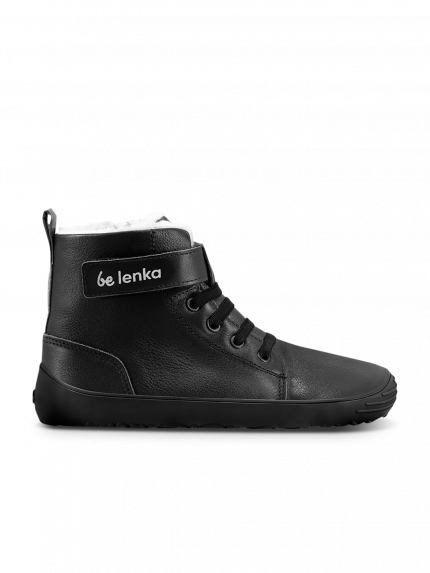 Gyerek téli barefoot cipők Be Lenka Winter Kids - All Black