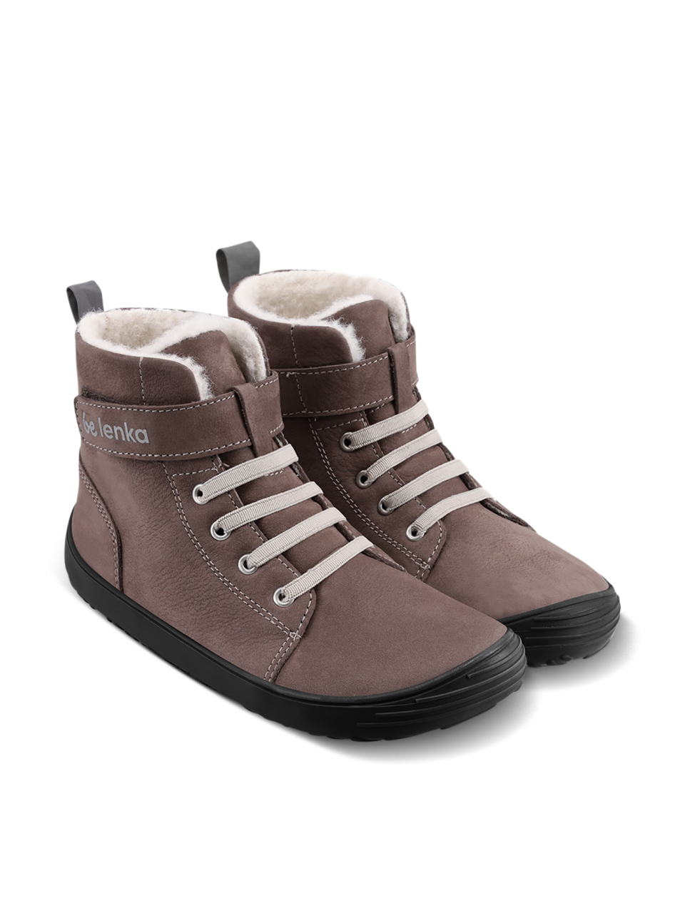 Dziecięce buty zimowe barefoot Be Lenka Winter Kids - Chocolate