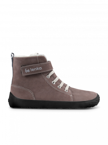 Dziecięce buty zimowe barefoot Be Lenka Winter Kids - Chocolate