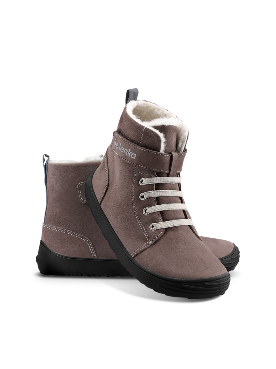 Dziecięce buty zimowe barefoot Be Lenka Winter Kids - Chocolate