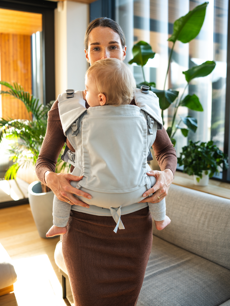 Baby carrier - Be Lenka Mini - Unicolor - Light Grey