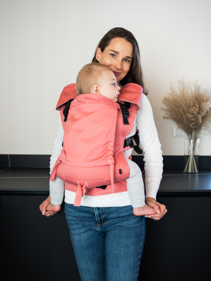 Baby carrier - Be Lenka Mini - Unicolor - Salmon Pink