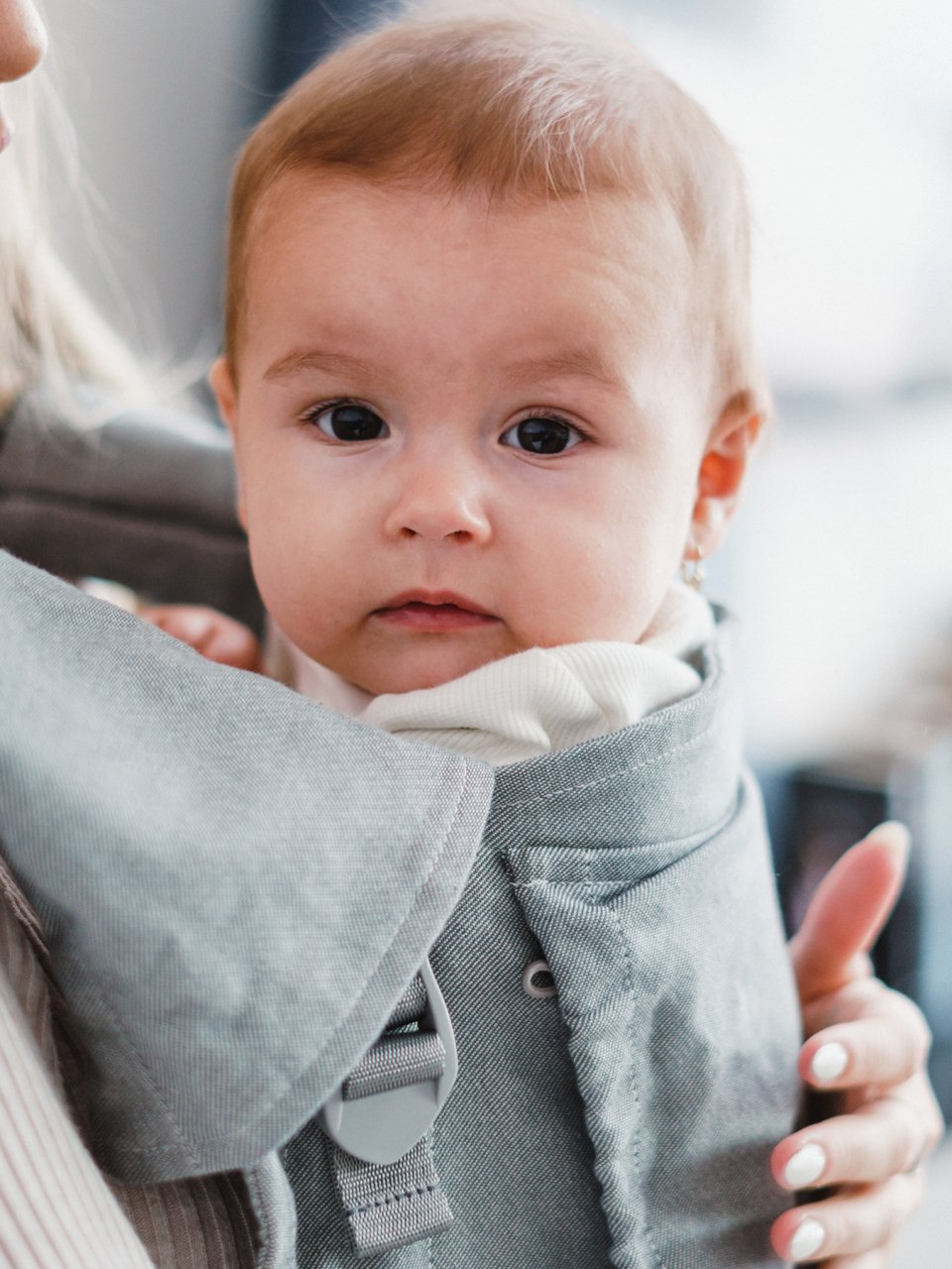 Baby carrier - Be Lenka Mini - Unicolor - Grey