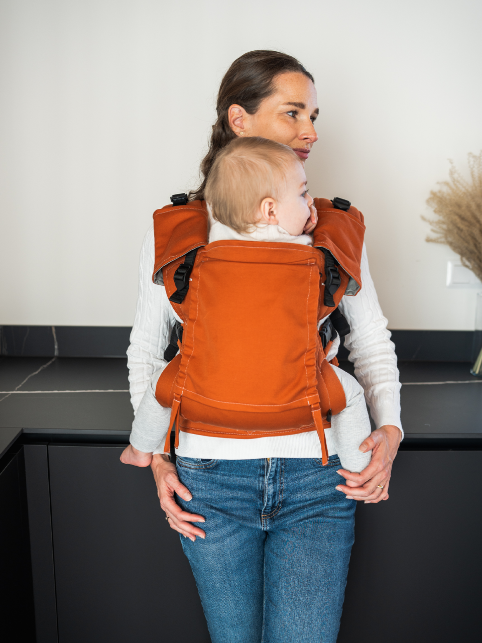 Baby carrier - Be Lenka Mini - Unicolor - Soft Rust