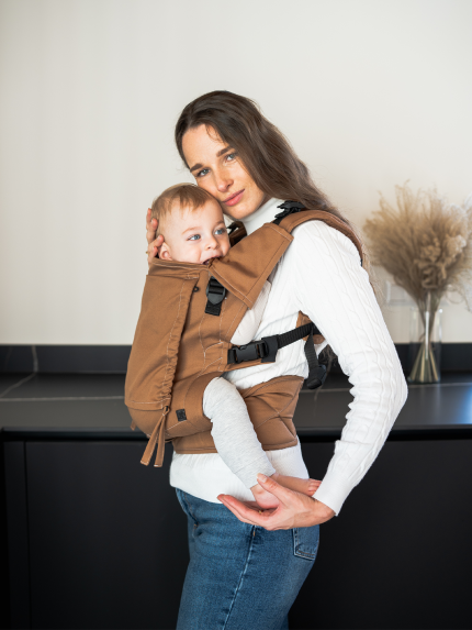 Baby carrier - Be Lenka Mini - Unicolor - Toffee Brown