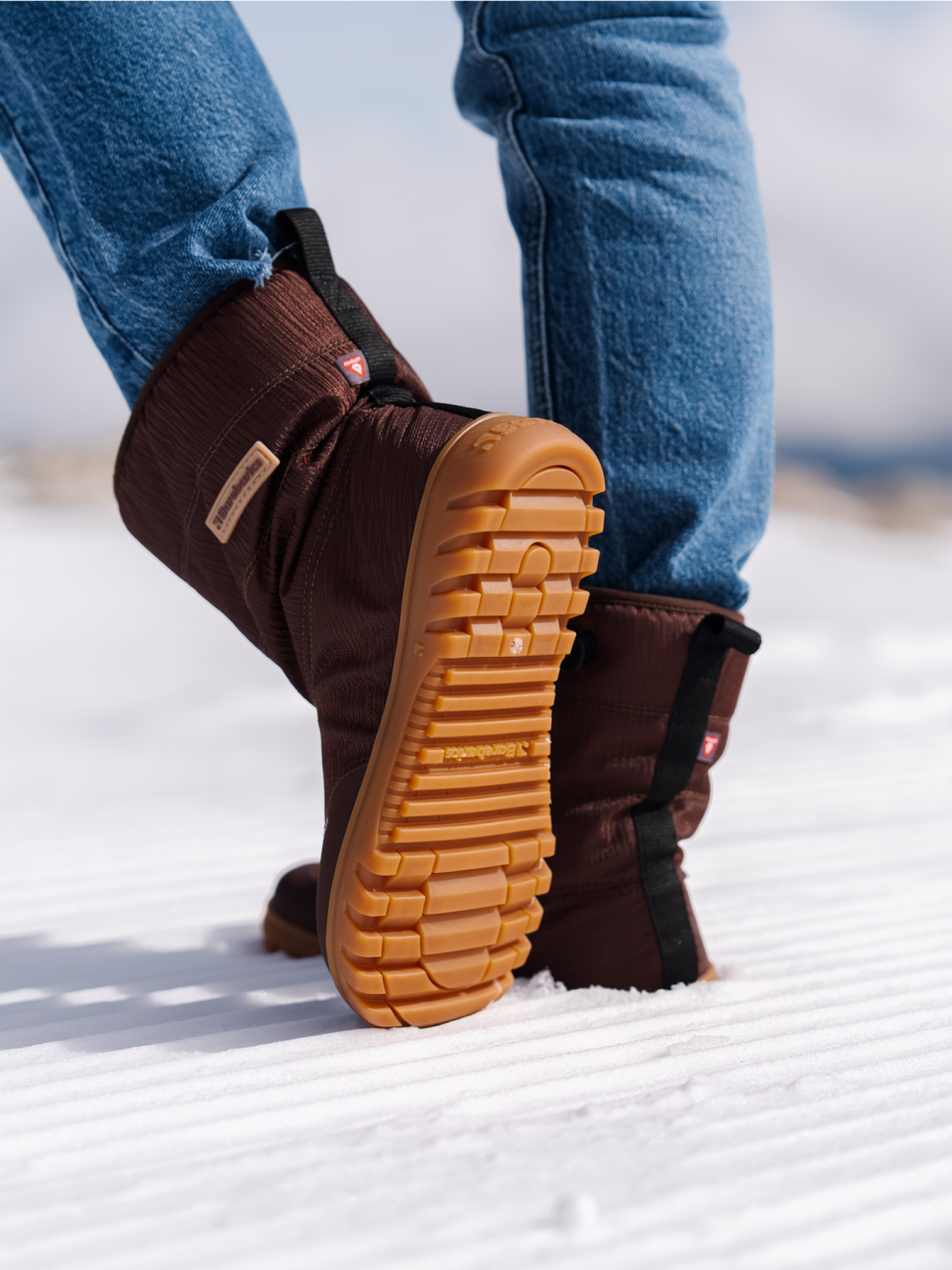 Winter Barefoot Boots Barebarics PolarStride - Copper Brown