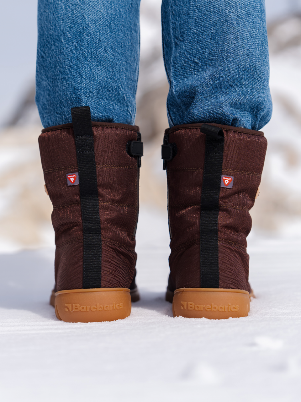 Téli barefoot lábbeli Barebarics PolarStride - Copper Brown