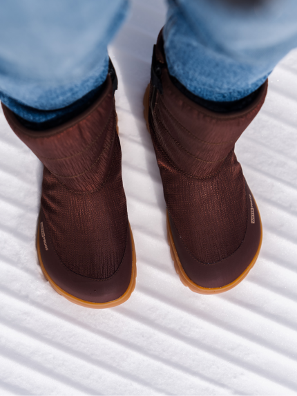 Zimné barefoot topánky Barebarics PolarStride - Copper Brown