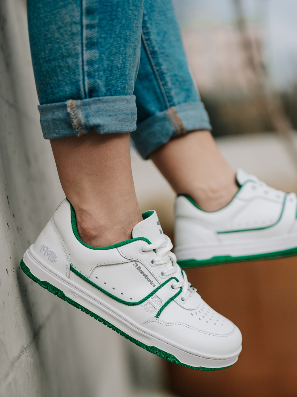 Barefoot Sneakers Barebarics Arise - White & Green