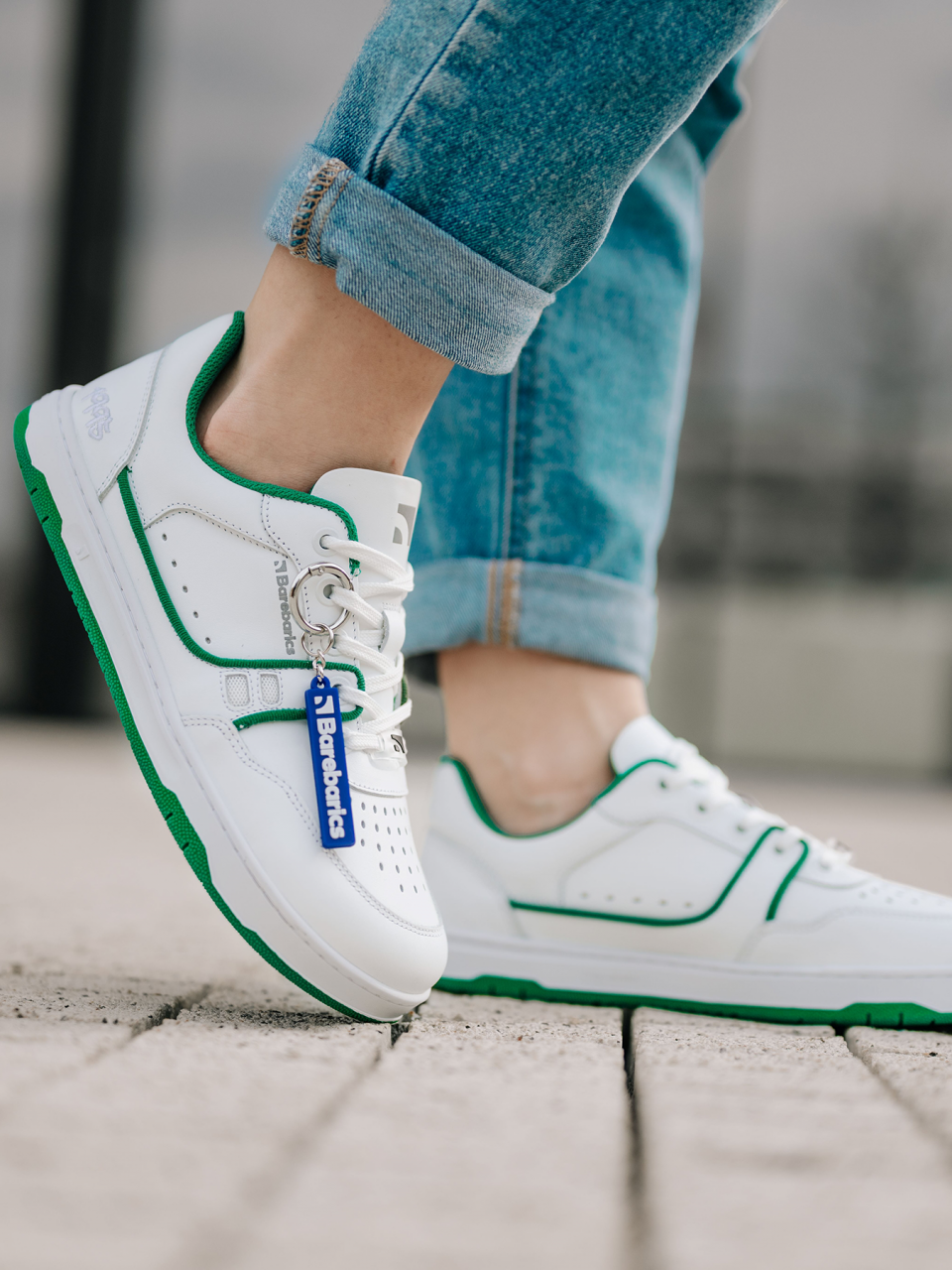 Barefoot Sneakers Barebarics Arise - White & Green