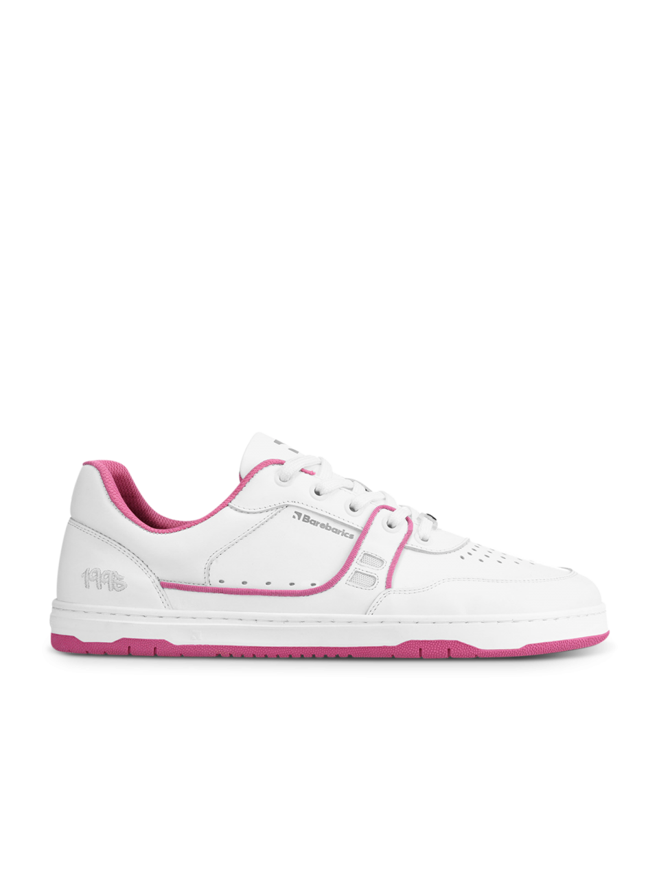 Barefoot Sneakers Barebarics Arise - White & Raspberry Pink