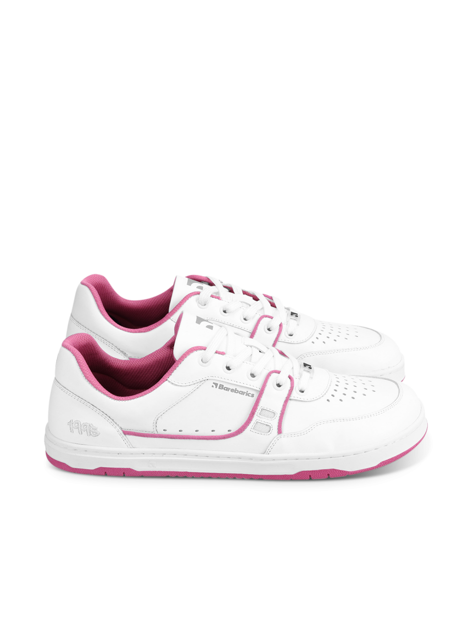 Barefoot Sneakers Barebarics Arise - White & Raspberry Pink