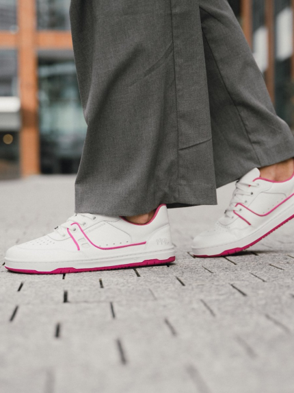 Barefoot Sneakers Barebarics Arise - White & Raspberry Pink