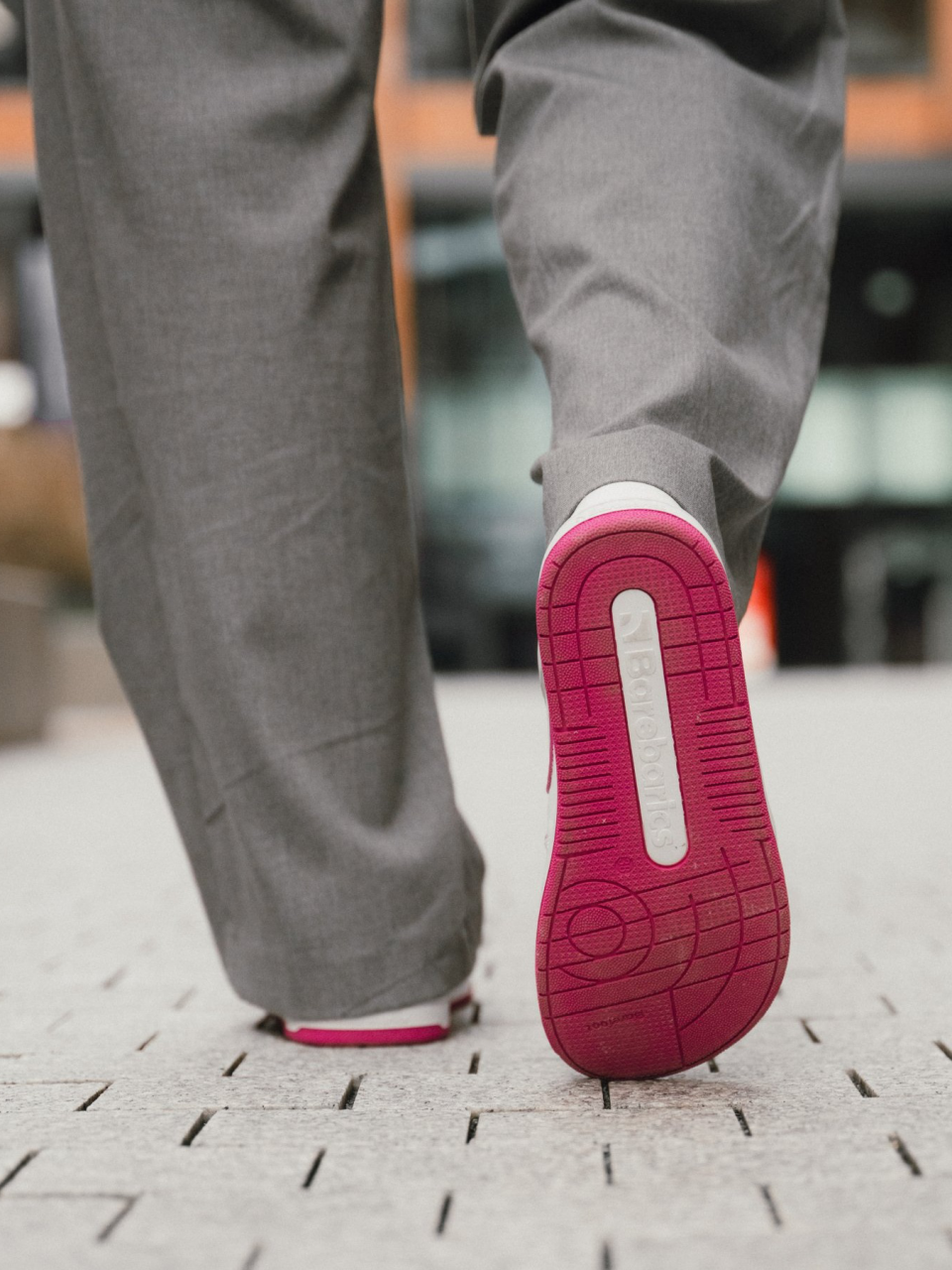 Barefoot Sneakers Barebarics Arise - White & Raspberry Pink