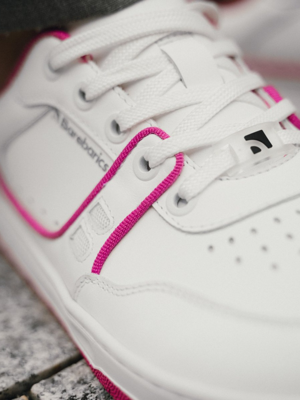 Barefoot Sneakers Barebarics Arise - White & Raspberry Pink