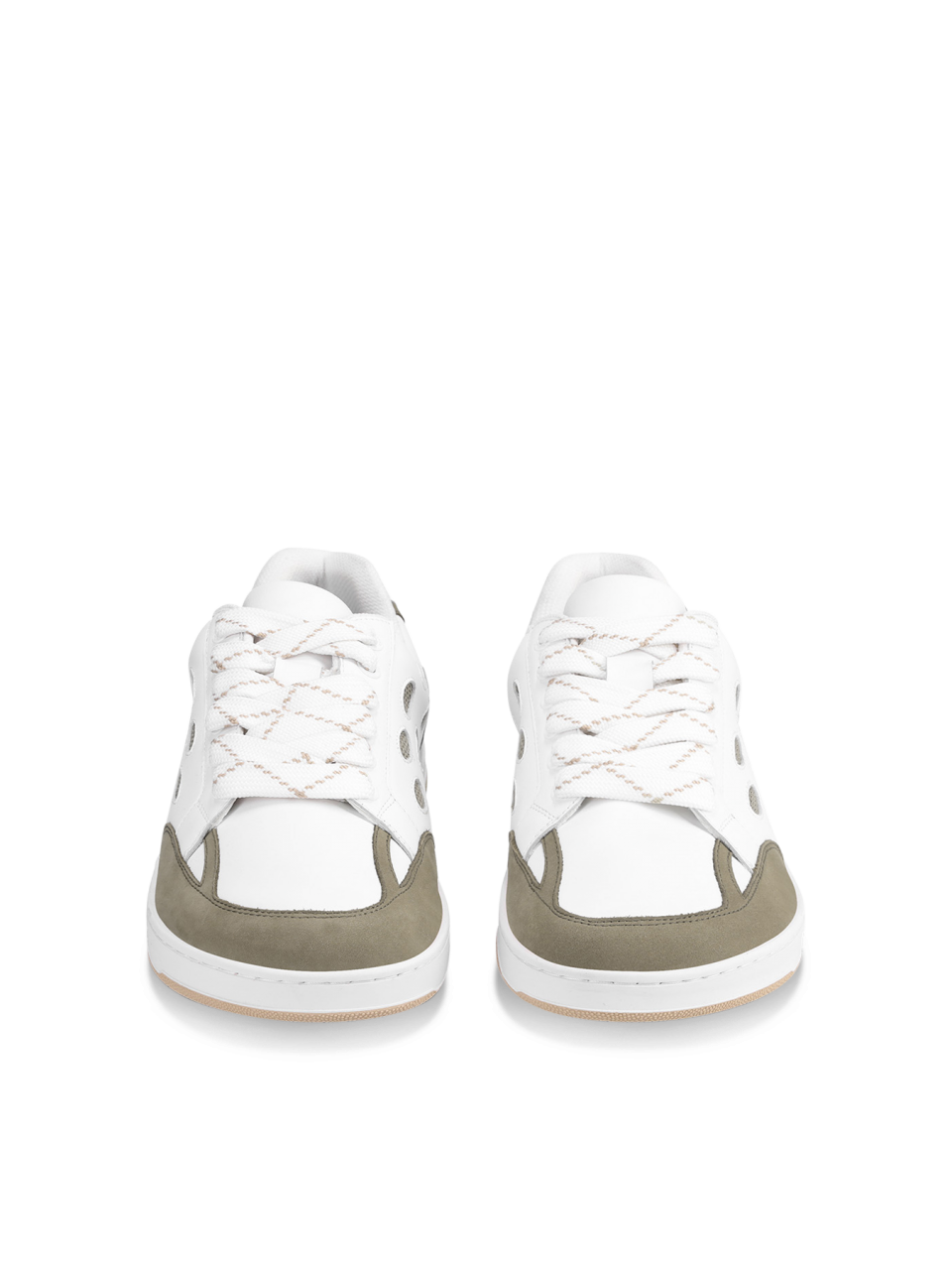 Barefoot tenisky Barebarics Fusion - White & Army Brown