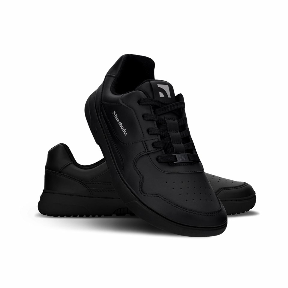 Barefoot Sneakers Barebarics Zing - All Black - Leather