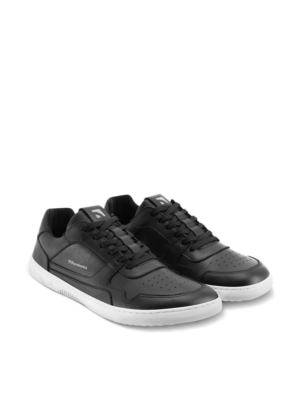 Barefoot Sneakers Barebarics Zing - Black & White - Leather