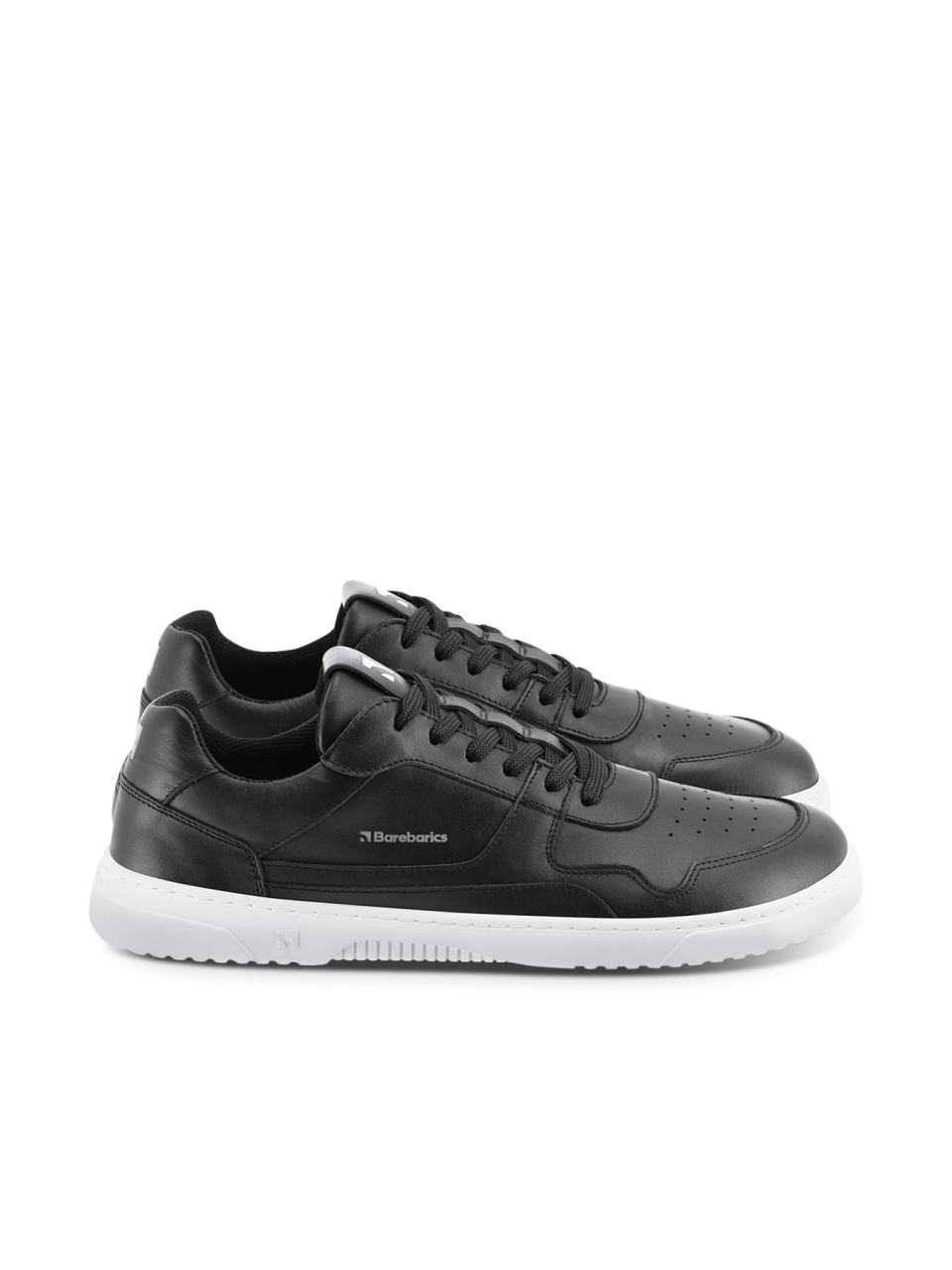 Barefoot Sneakers Barebarics Zing - Black & White - Leather