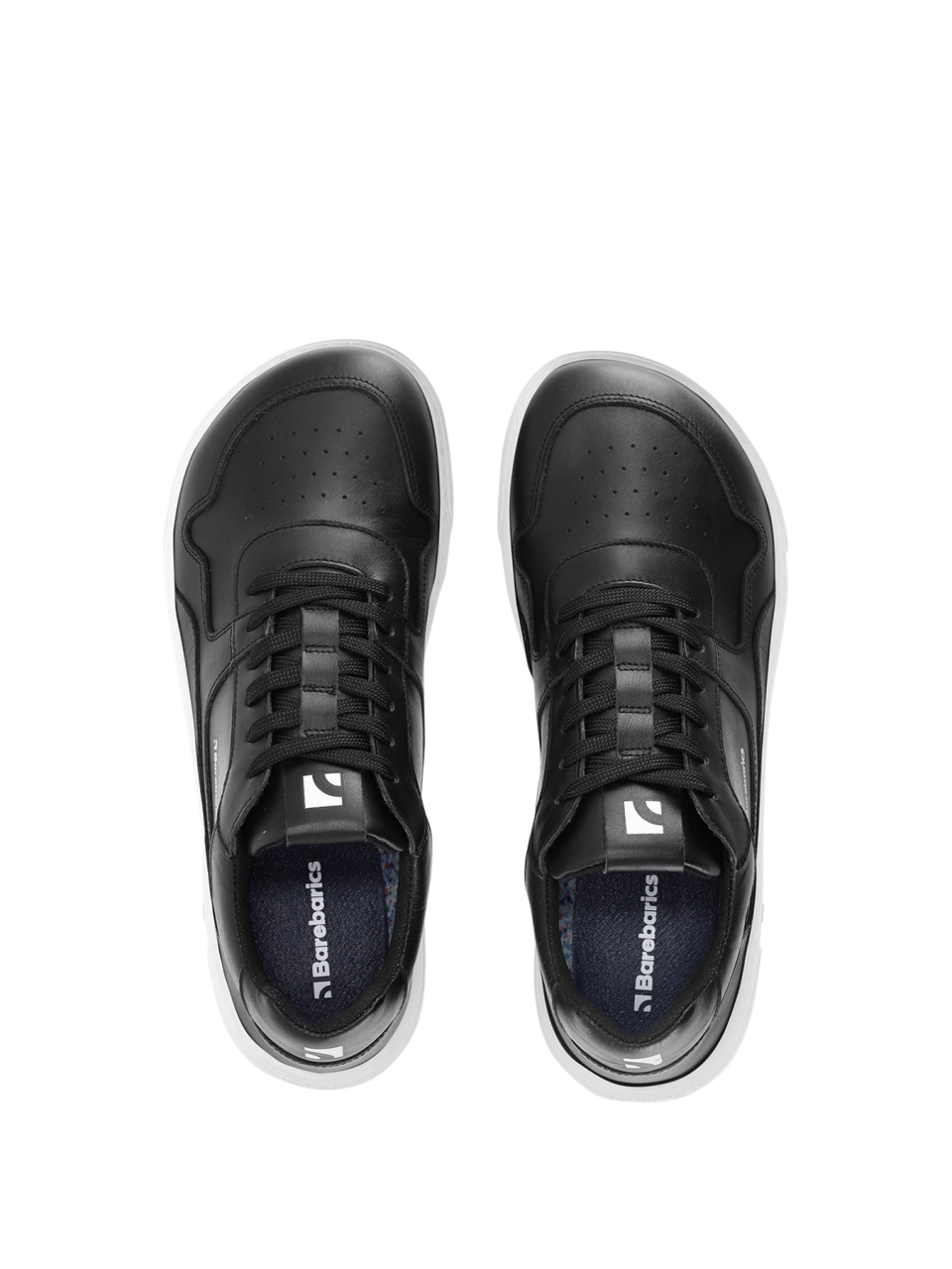 Barefoot Sneakers Barebarics Zing - Black & White - Leather