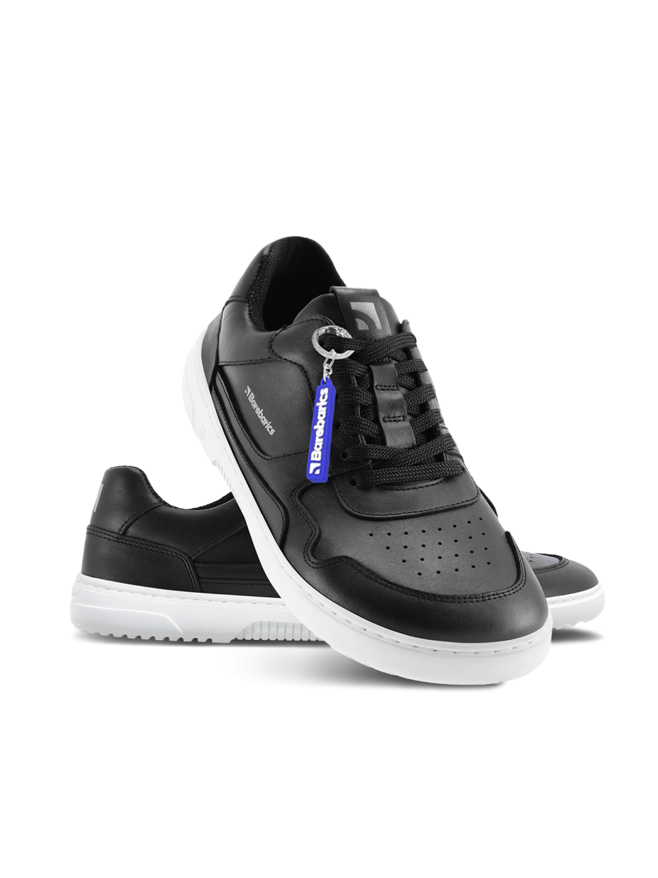 Barefoot Sneakers Barebarics Zing - Black & White - Leather